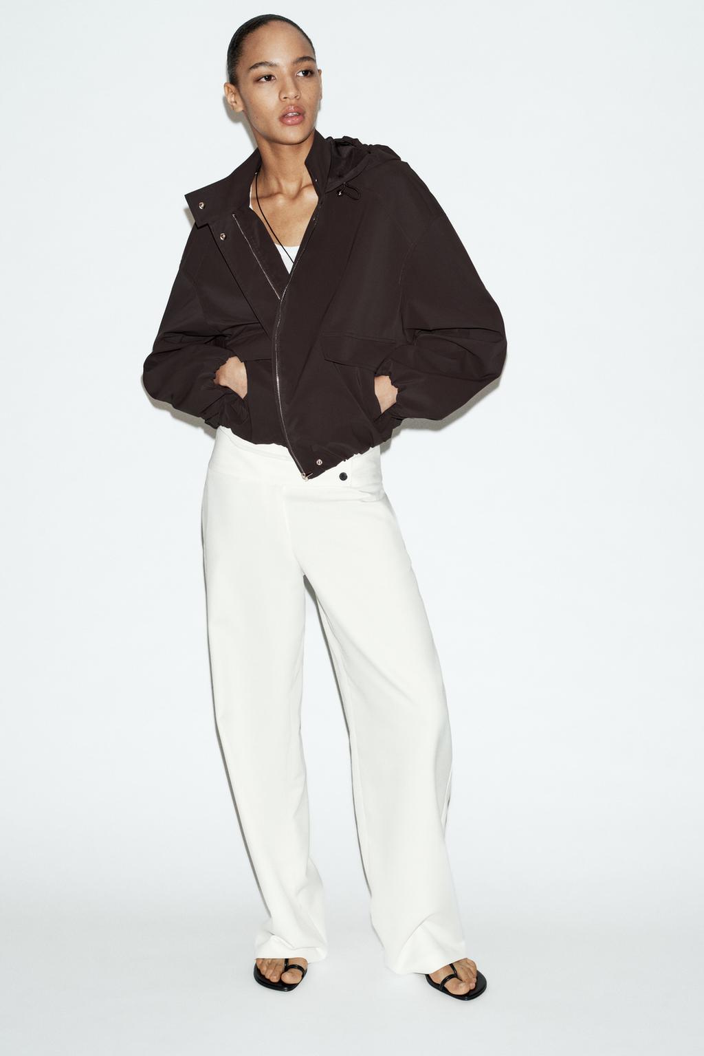 ПРОРЕЗИНЕННАЯ КУРТКА С КАПЮШОНОМ