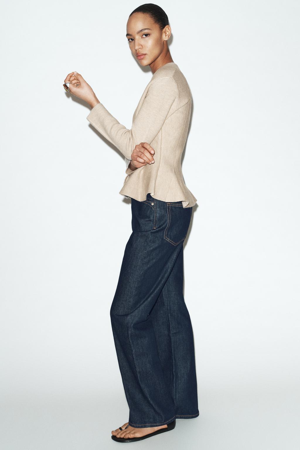 ТРИКОТАЖНЫЙ КАРДИГАН С БАСКОЙ