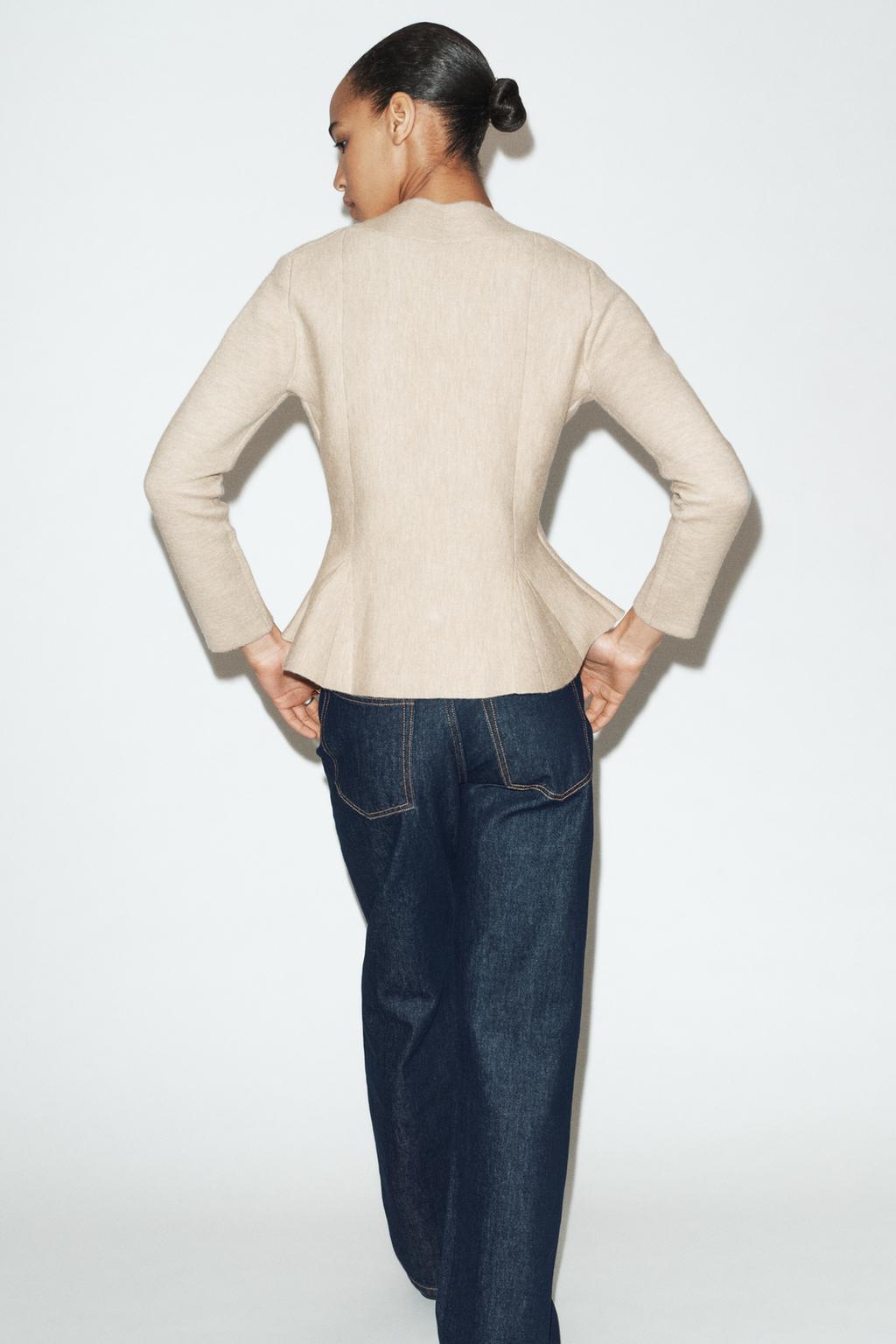 ТРИКОТАЖНЫЙ КАРДИГАН С БАСКОЙ