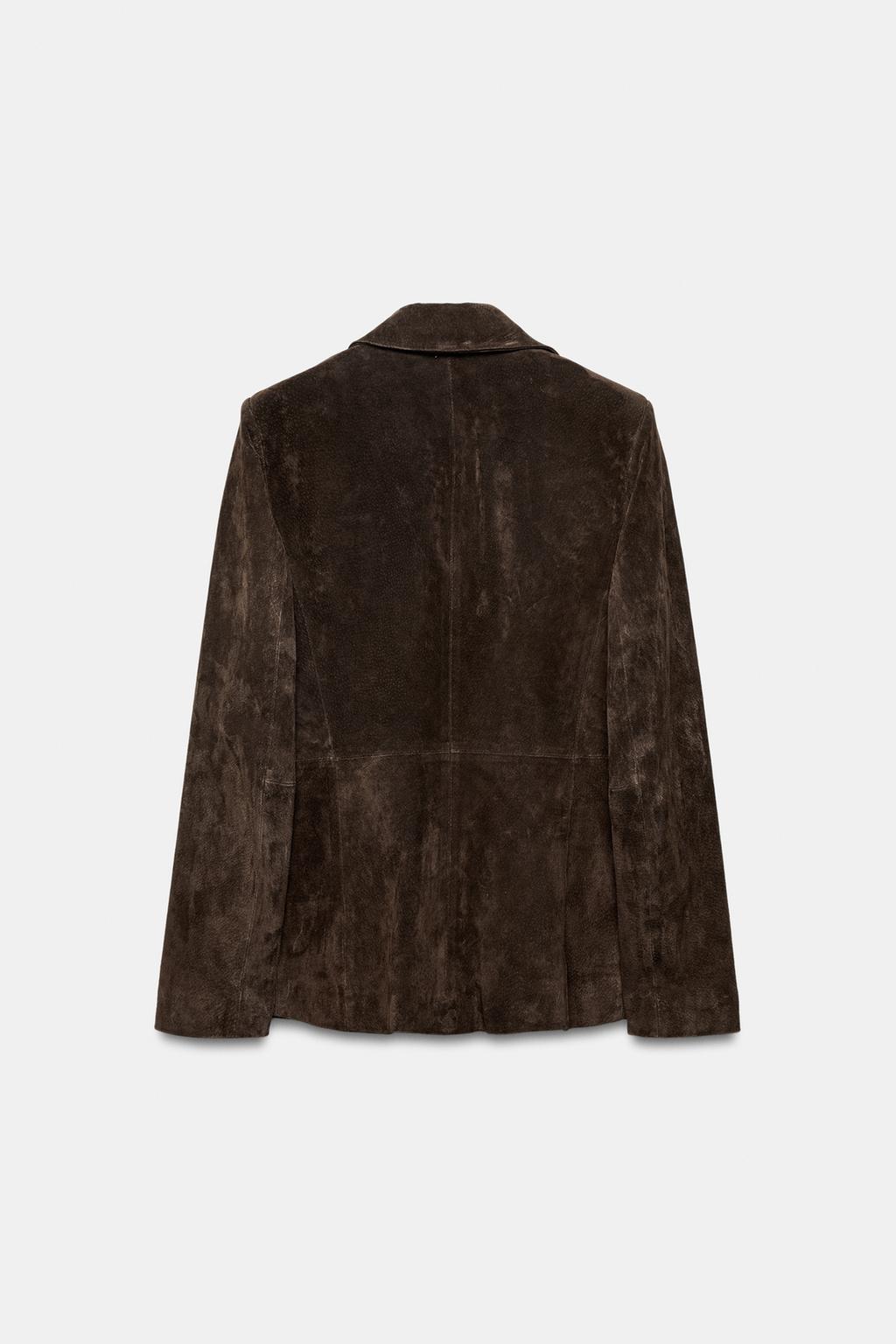 ДВУБОРТНЫЙ БЛЕЙЗЕР ИЗ 100% ЗАМШИ