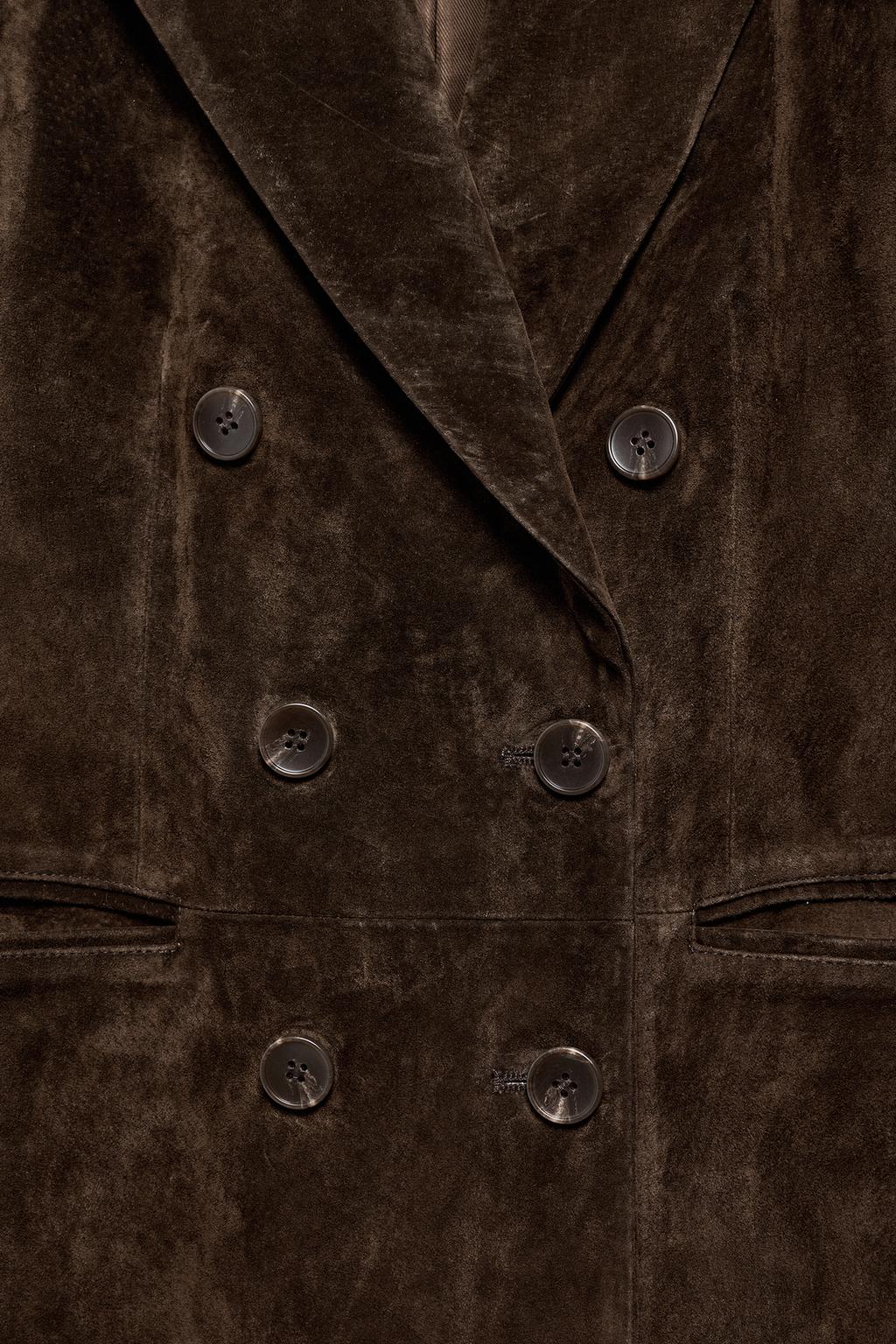 ДВУБОРТНЫЙ БЛЕЙЗЕР ИЗ 100% ЗАМШИ