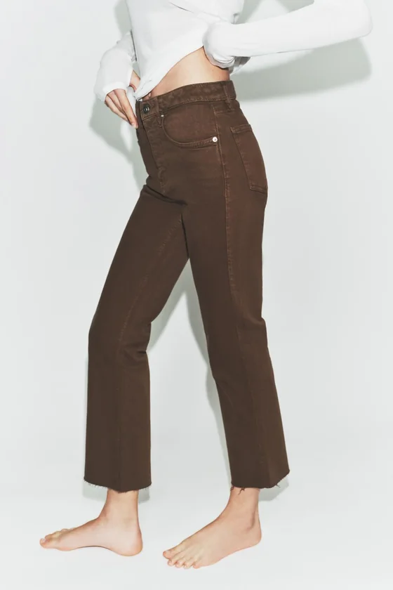 ДЖИНСЫ TRF CROPPED FLARE С ВЫСОКОЙ ПОСАДКОЙ