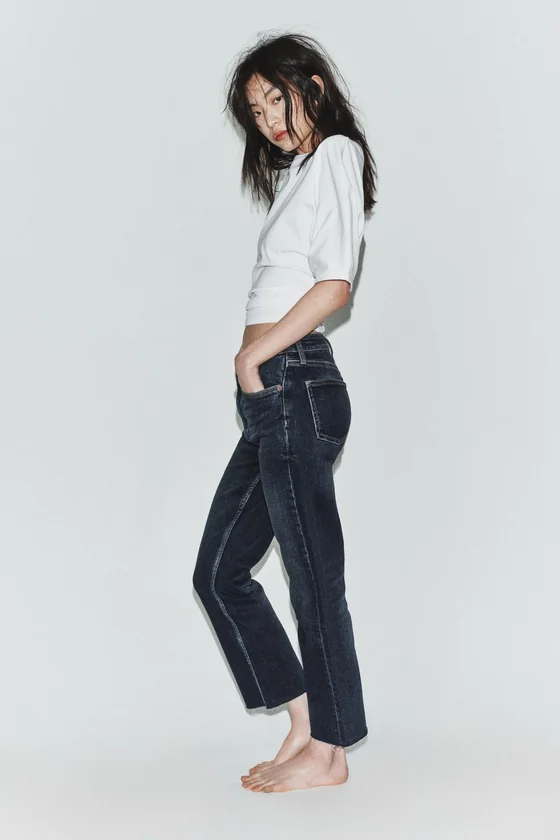 ДЖИНСЫ TRF CROPPED FLARE С ВЫСОКОЙ ПОСАДКОЙ