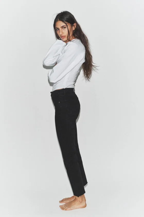 ДЖИНСЫ TRF CROPPED FLARE С ВЫСОКОЙ ПОСАДКОЙ