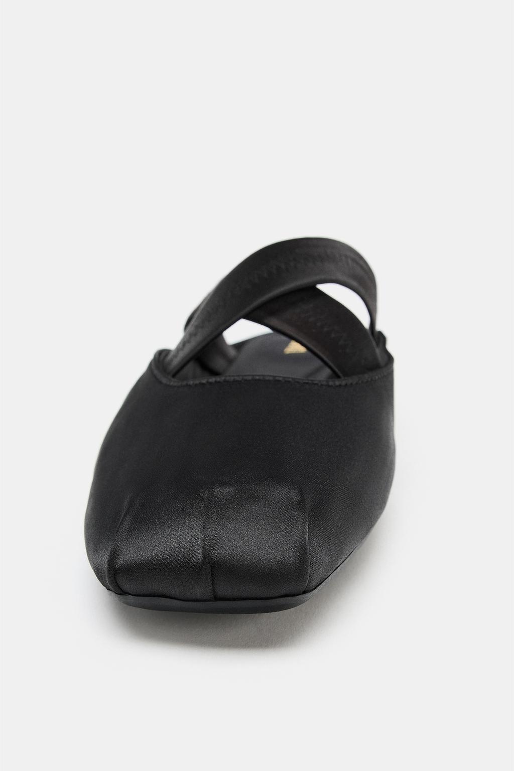 БАЛЕТКИ‑МЮЛИ С ЭЛАСТИЧНЫМИ ПЕРЕКРЕЩИВАЮЩИМИСЯ РЕМЕШКАМИ