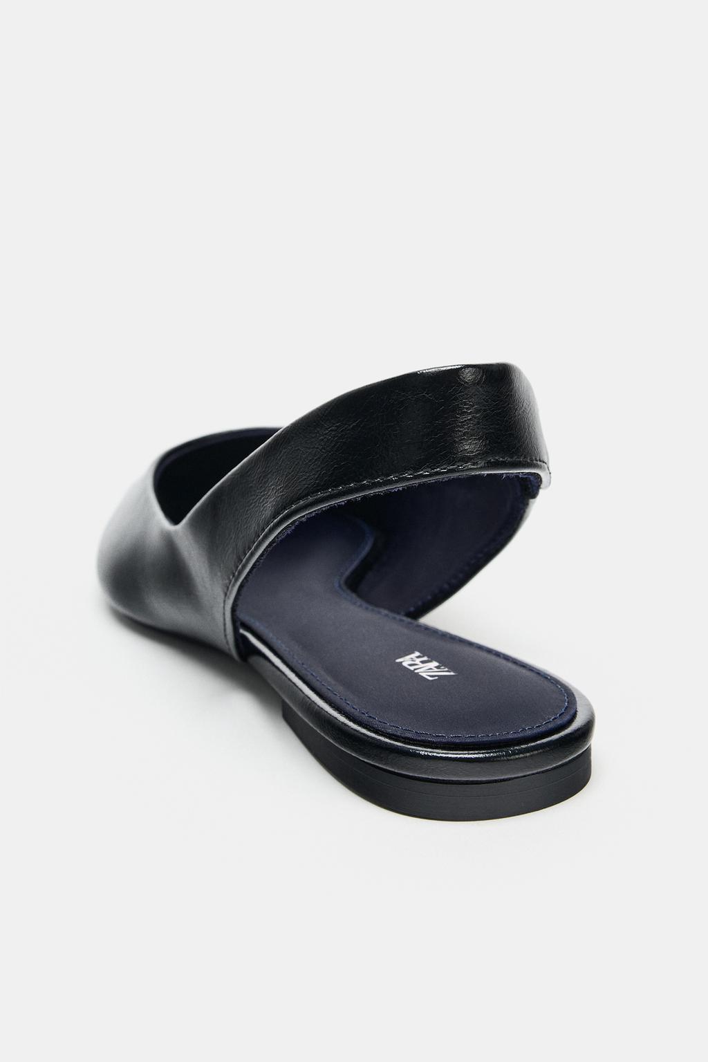 БАЛЕТКИ-МЮЛИ С ОСТРЫМ НОСОМ