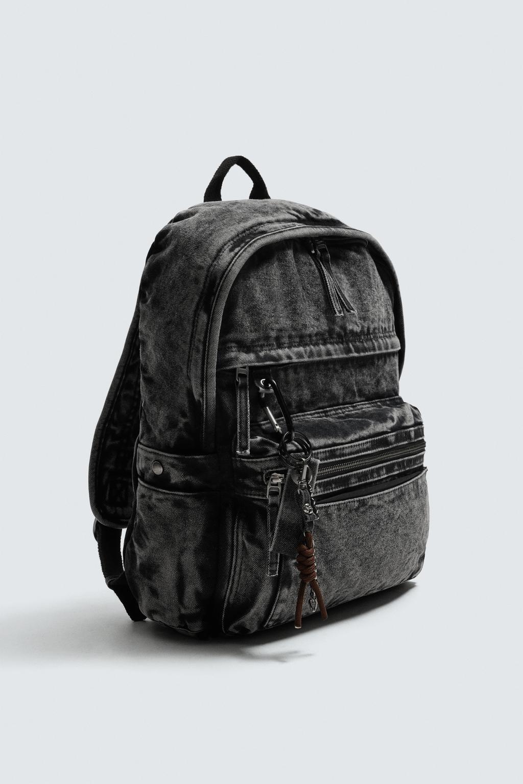 ДЖИНСОВЫЙ РЮКЗАК С ЭФФЕКТОМ ПОТЕРТОСТИ