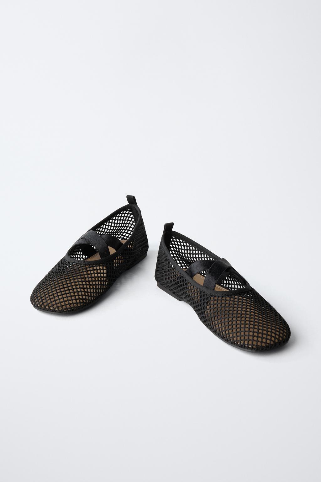 БАЛЕТКИ ИЗ СЕТЧАТОЙ ТКАНИ