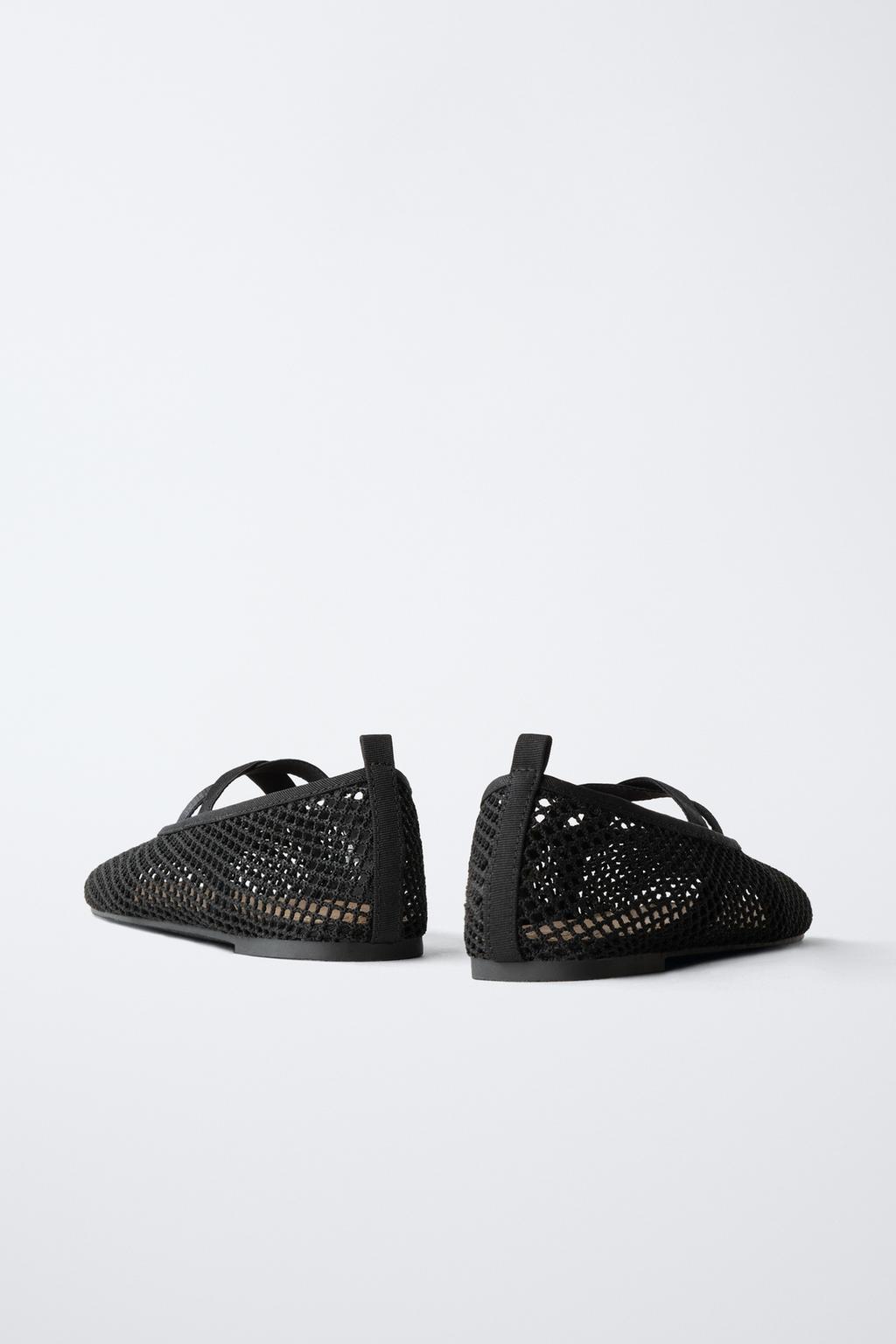 БАЛЕТКИ ИЗ СЕТЧАТОЙ ТКАНИ