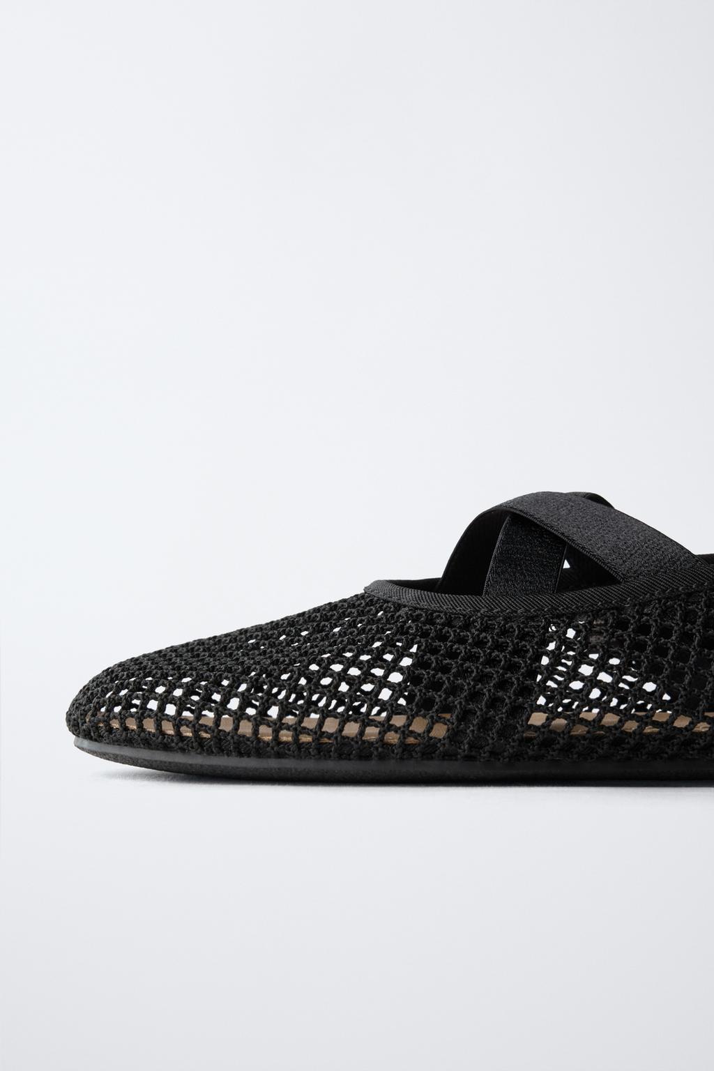 БАЛЕТКИ ИЗ СЕТЧАТОЙ ТКАНИ