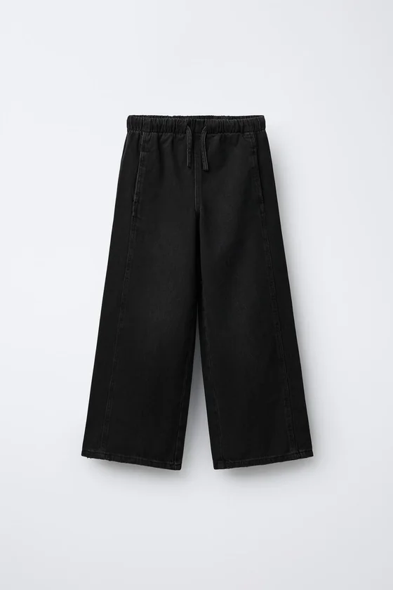 ДЖИНСЫ WIDE LEG СО ШНУРКАМИ