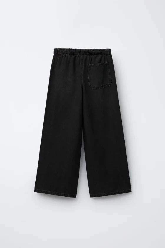 ДЖИНСЫ WIDE LEG СО ШНУРКАМИ