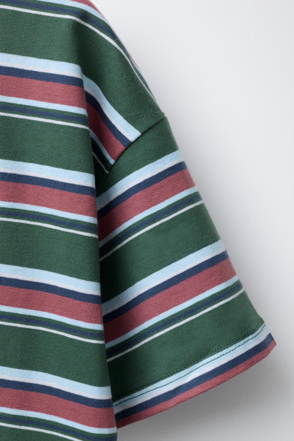 ФУТБОЛКА С ПРИНТОМ В ПОЛОСКУ