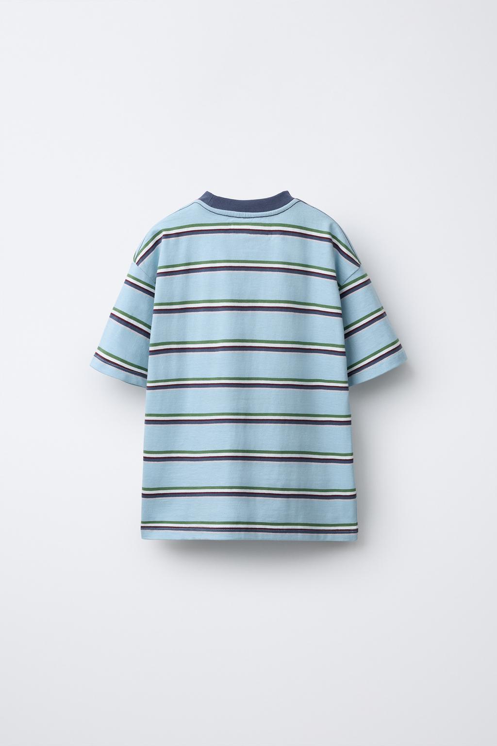 ФУТБОЛКА С ПРИНТОМ В ПОЛОСКУ