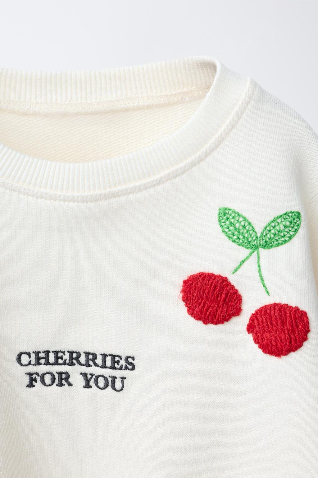 ТОЛСТОВКА С ВЫШИВКОЙ «ВИШНИ»