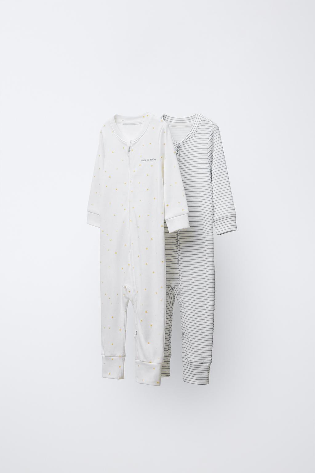 НАБОР ИЗ ДВУХ УТЕПЛЕННЫХ КОМБИНЕЗОНОВ С ЦВЕТОЧНЫМ ПРИНТОМ