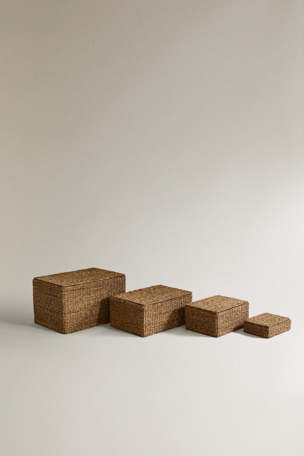 Корзина из морской травы с крышкой