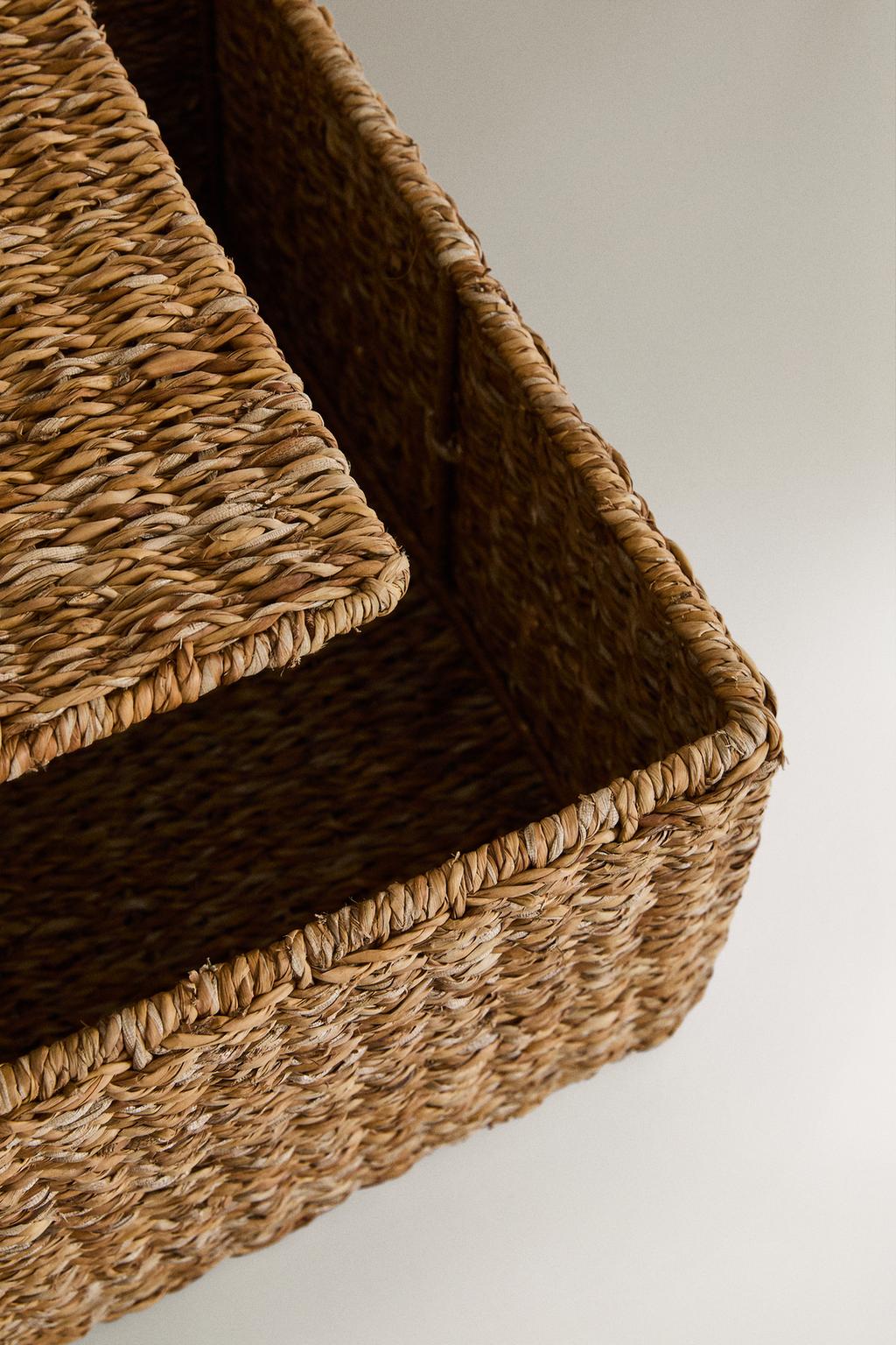 Корзина из морской травы с крышкой