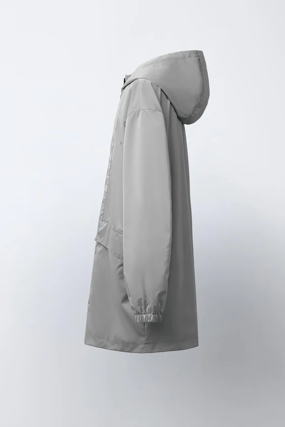 ПРОРЕЗИНЕННАЯ КУРТКА С КАПЮШОНОМ WATER REPELLENT