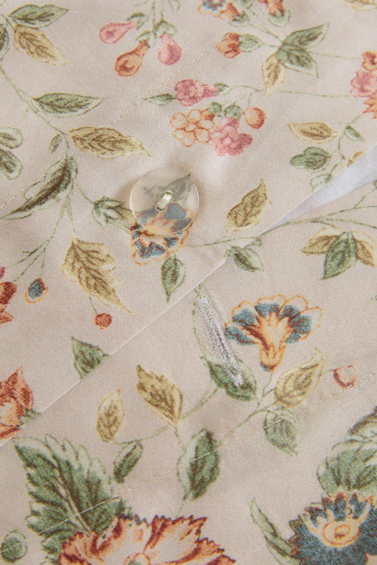 Наволочка из шелкового сатина с цветочным принтом 300 tc