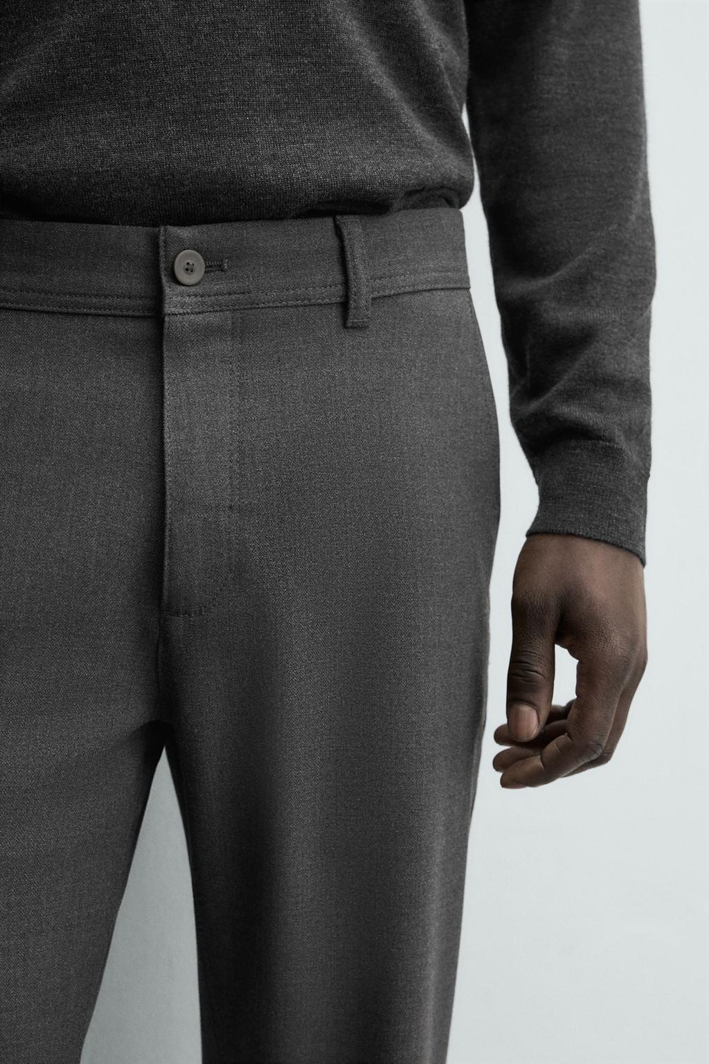 БРЮКИ ЧИНОС ИЗ КОМФОРТНОЙ РЕЛЬЕФНОЙ ТКАНИ