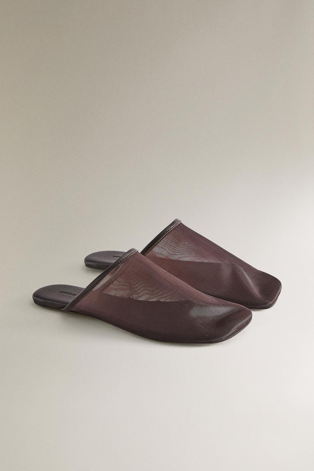 Сабо из сетчатой ткани