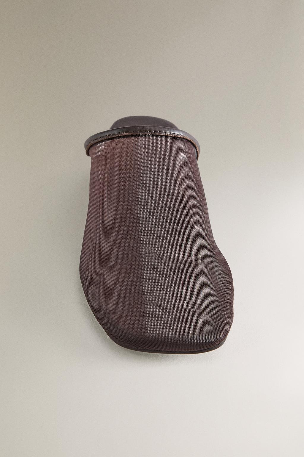 Сабо из сетчатой ткани