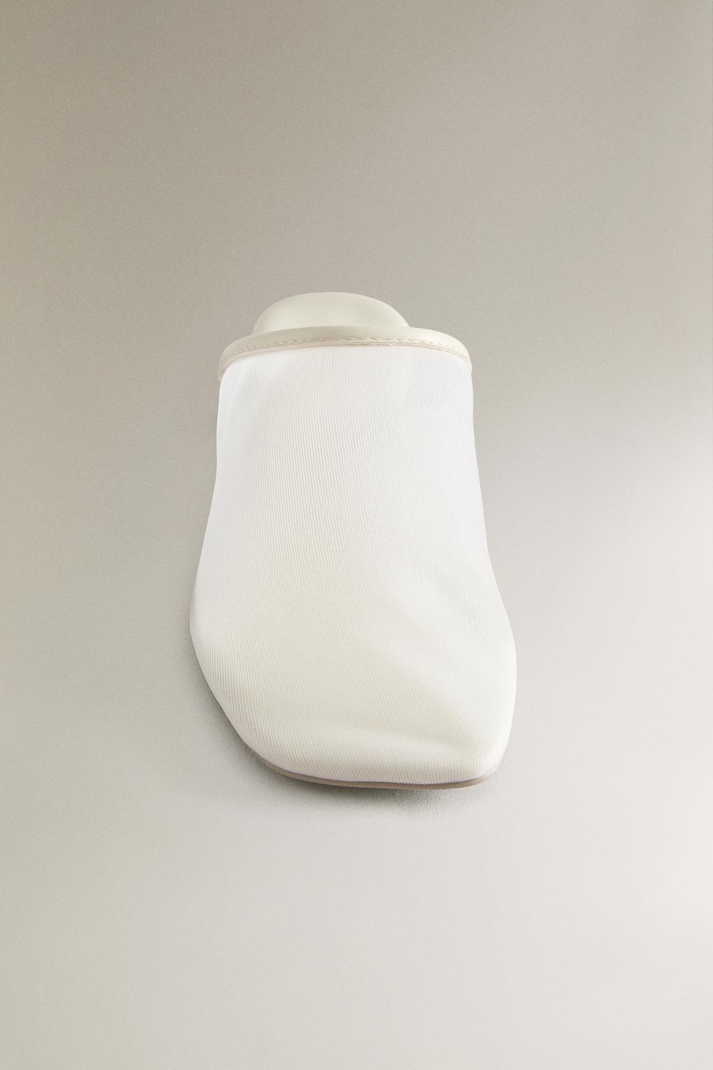 Туфли-мюли из сетчатой ткани