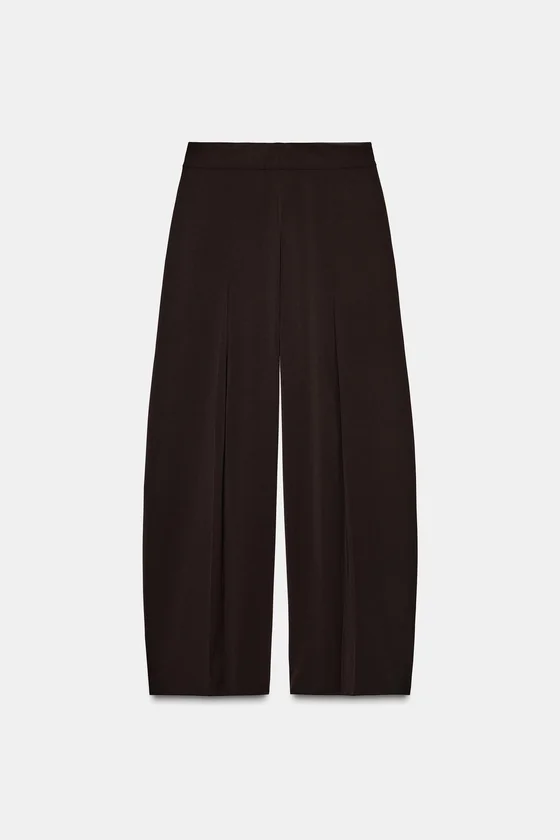 БРЮКИ WIDE LEG С ЗАЩИПАМИ — ZW COLLECTION