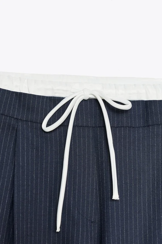 БРЮКИ WIDE LEG С ДВОЙНЫМ ПОЯСОМ
