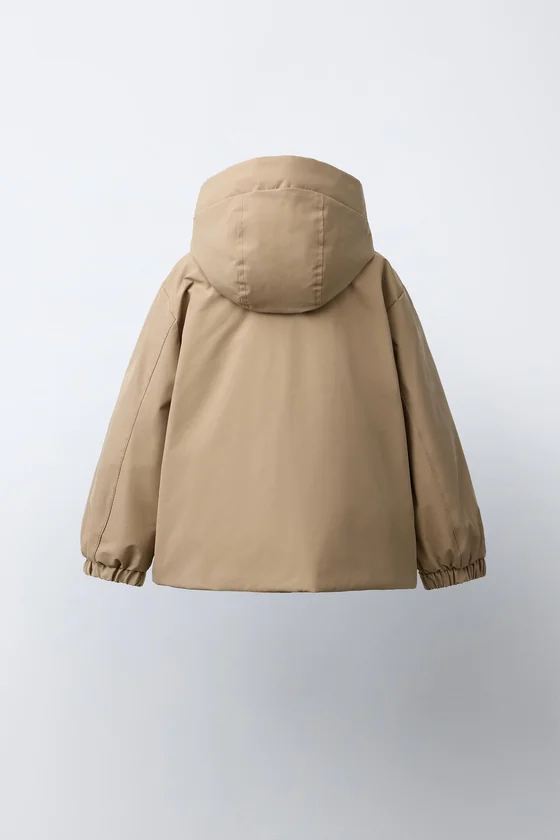ПАРКА С КОНТРАСТНЫМИ МОЛНИЯМИ WATER-REPELLENT