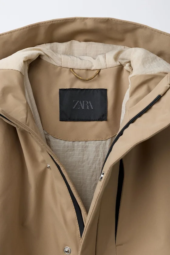 ПАРКА С КОНТРАСТНЫМИ МОЛНИЯМИ WATER-REPELLENT