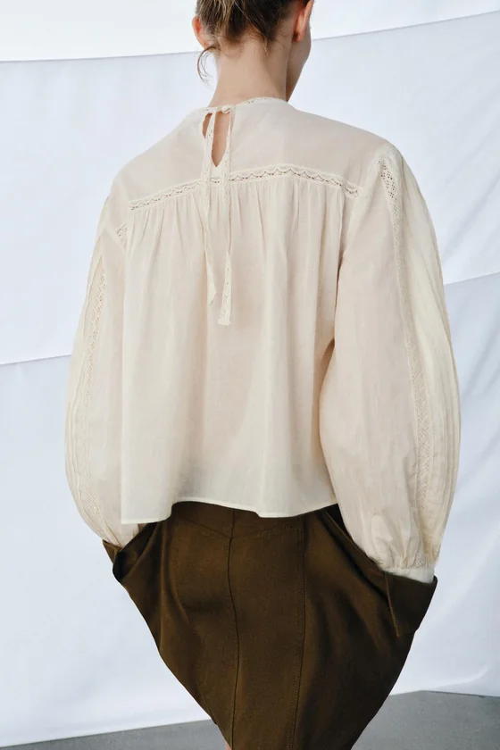 РУБАШКА С ВЫШИВКОЙ коллекция Zara «ZW»