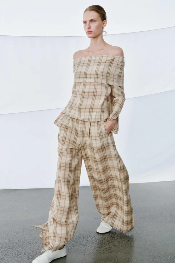 БРЮКИ В КЛЕТКУ — коллекция Zara «ZW»