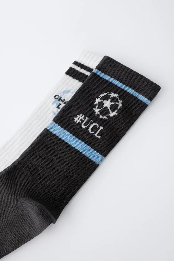 НАБОР ИЗ ДВУХ ВЫСОКИХ НОСКОВ UEFA CHAMPIONS LEAGUE ®