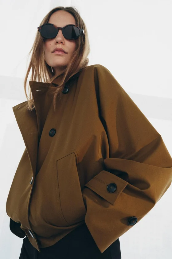 КОРОТКИЙ ТРЕНЧ WATER-REPELLENT — коллекция Zara «ZW»