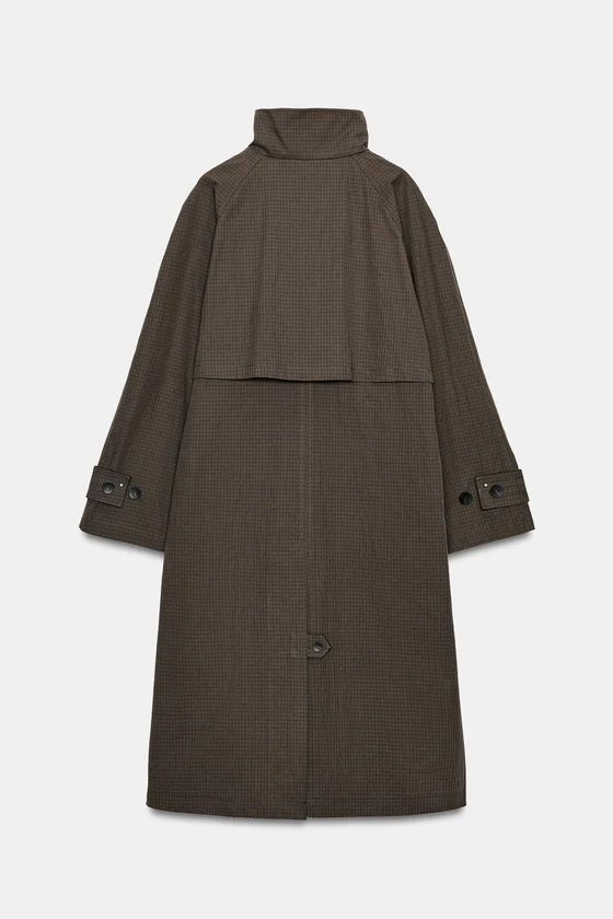 ТРЕНЧ ОВЕРСАЙЗ В КЛЕТКУ — коллекция Zara «ZW»
