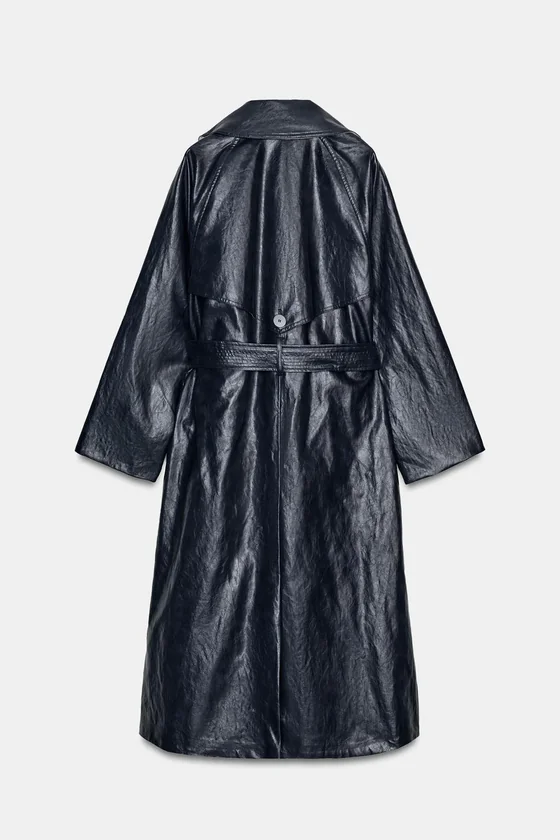 ТРЕНЧ ОВЕРСАЙЗ ИЗ ИСКУССТВЕННОЙ КОЖИ — коллекция Zara «ZW»