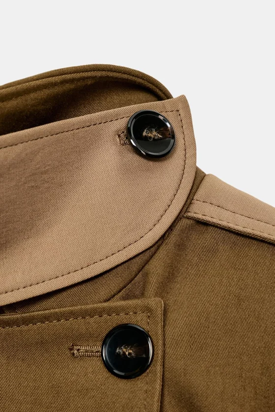 ДЛИННЫЙ КОМБИНИРОВАННЫЙ ТРЕНЧ — коллекция Zara «ZW»