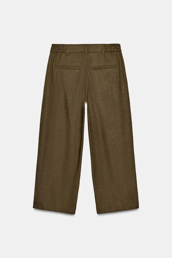 УКОРОЧЕННЫЕ БРЮКИ С ЗАЩИПАМИ — коллекция Zara «ZW»
