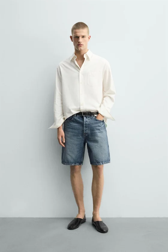 ДЖИНСОВЫЕ БЕРМУДЫ прямого кроя