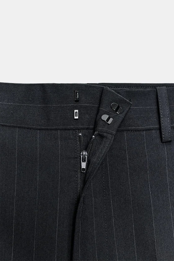 БРЮКИ С ВЫСОКОЙ ПОСАДКОЙ В ПОЛОСКУ — коллекция Zara «ZW»