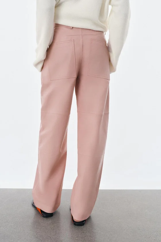 БРЮКИ ИЗ 100% КОЖИ — коллекция Zara «ZW» 