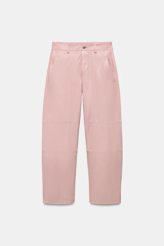БРЮКИ ИЗ 100% КОЖИ — коллекция Zara «ZW» 