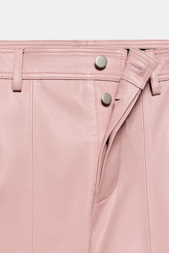 БРЮКИ ИЗ 100% КОЖИ — коллекция Zara «ZW» 