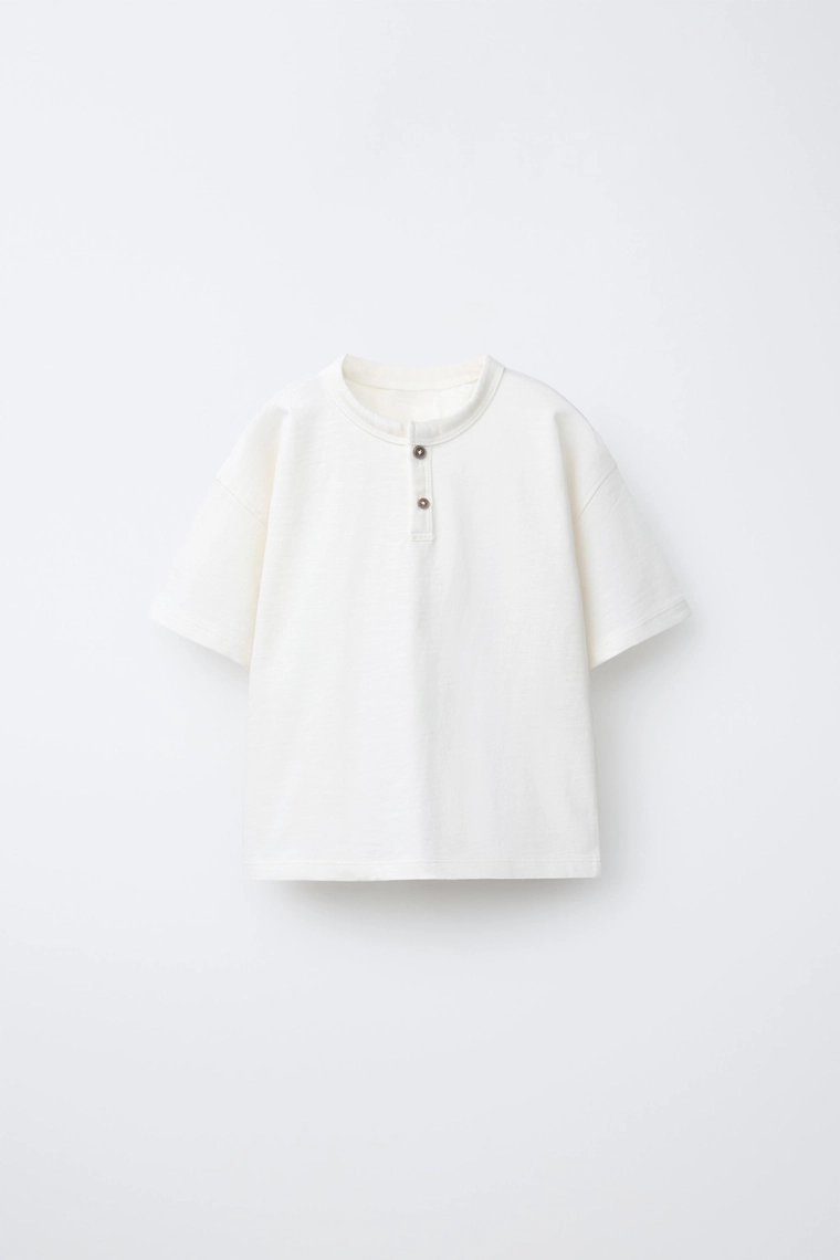 Футболка henley однотонная
