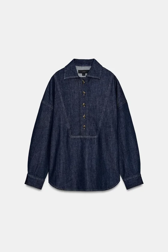ДЖИНСОВАЯ РУБАШКА коллекция Zara «ZW»