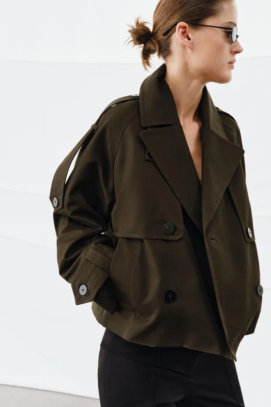 УКОРОЧЕННЫЙ ТРЕНЧ WATER-REPELLENT — коллекция Zara «ZW»