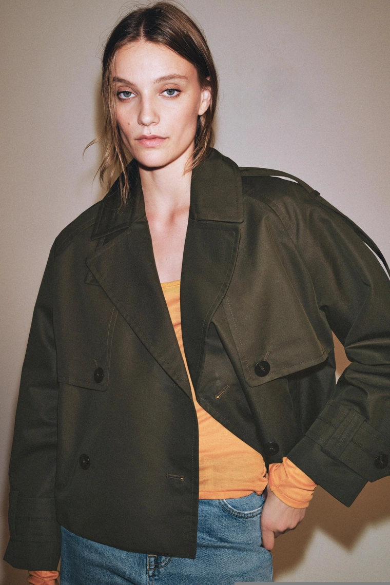 УКОРОЧЕННЫЙ ТРЕНЧ WATER-REPELLENT — коллекция Zara «ZW»