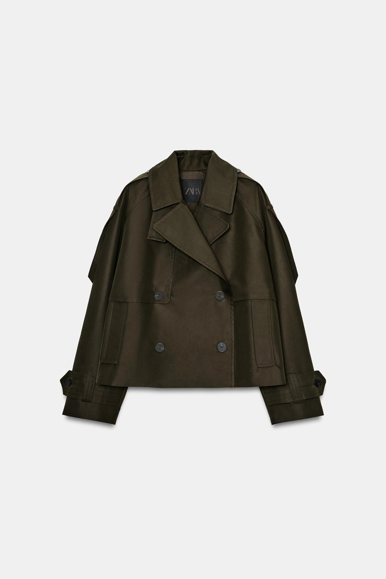 УКОРОЧЕННЫЙ ТРЕНЧ WATER-REPELLENT — коллекция Zara «ZW»